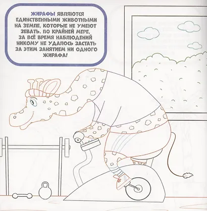 Нескучная раскраска с цветным контуром! Животные-Спортсмены - фото 3