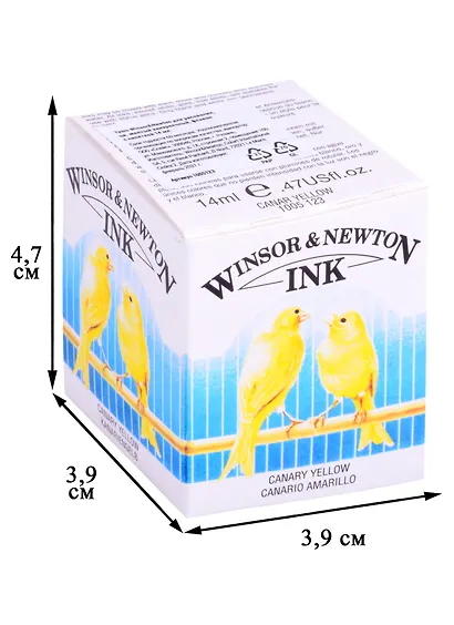 Тушь художественная Winsor&Newton, 14 мл, желтая канареечная - фото 2