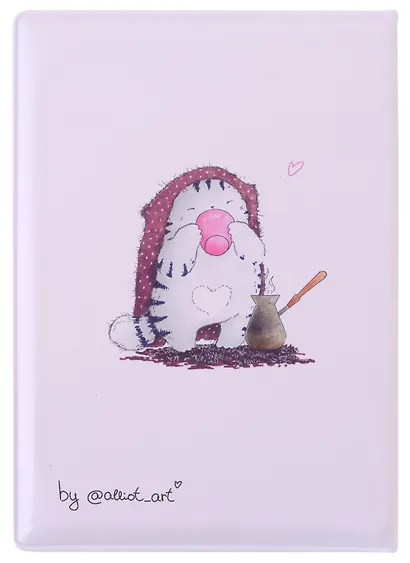 Обложка для паспорта Отважного котошественника (котик) (ПВХ бокс) - фото 4