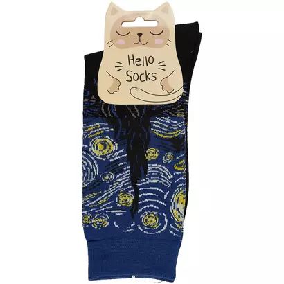 Носки Hello Socks Винсент Ван Гог Звездная ночь (высокие) (36-39) (текстиль) (12-32925-117) - фото 1