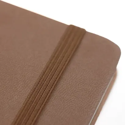 Книга для записей А4- 96л кл. "Joy Book. Крем-брюле" иск.кожа, тонир.блок, скругл.углы, ляссе, резинка - фото 5