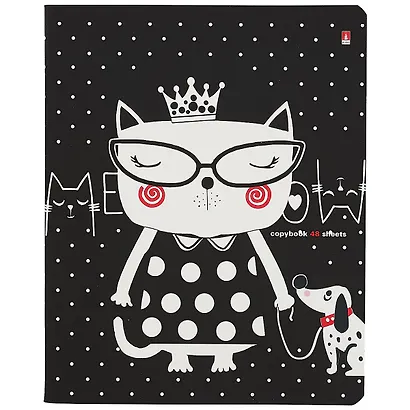 Тетрадь в клетку Альт, Ginza cats, 48 листов, в ассортименте - фото 5