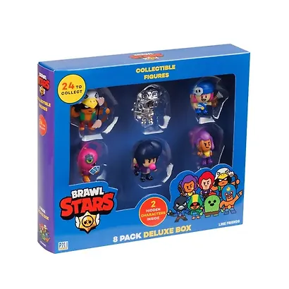 Набор коллекционных фигурок Brawl Stars, 8 шт., 2 редких героя: Спайк и Сэнди, (5см), (BRW2070A) - фото 1