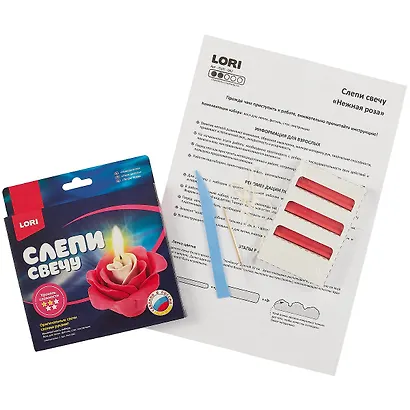 Набор для творчества Lori. Слепи свечу "Нежная роза" - фото 2