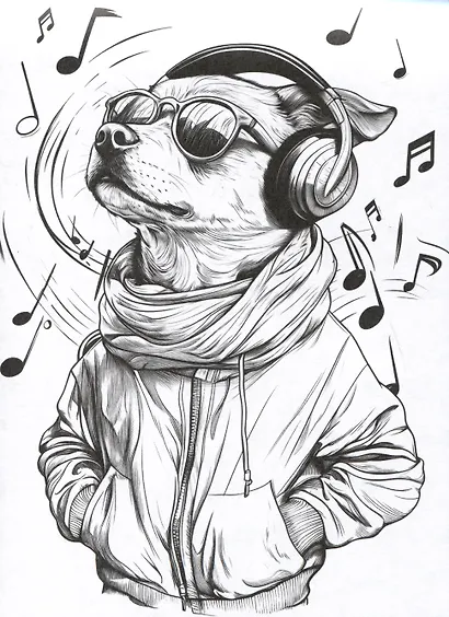 Модные животные. Раскраска - фото 5