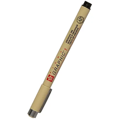 Капиллярная ручка «Pigma Graphic 1», Sakura, чёрная - фото 1