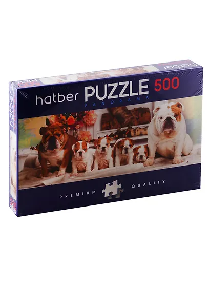 Пазл HATBER Premium 500 эл. 665х230мм.Панорама-Собачки - фото 1