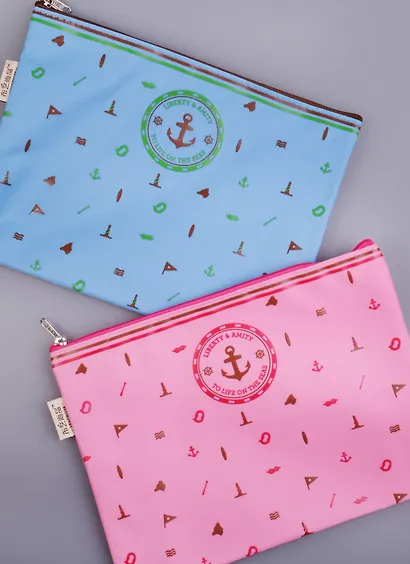 Папка на молнии А4 "Якорь", ткань, ассорти, Black Ant - фото 2