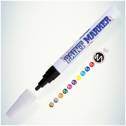 Маркер-краска MunHwa, Black, черный 4 мм - фото 5