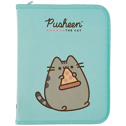 Папка для тетрадей А5 "Pusheen" 23*17,5*2,5, пластик, молния с трех сторон - фото 1