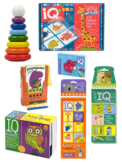 Посылка. Большой комплект IQ-игр для развития образного мышления (4-7 лет) (+ пирамидка) - фото 3
