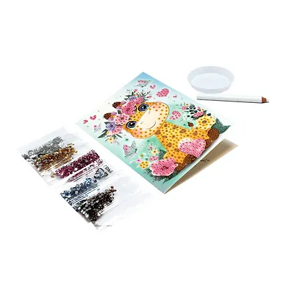 Алмазные узоры. Открытка. Хорошего настроения! Жираф - фото 2