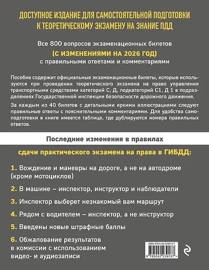 Экзаменационные билеты для сдачи экзаменов на права категорий C и D подкатегорий C1 D1 с комментариями на 2026 год - фото 2