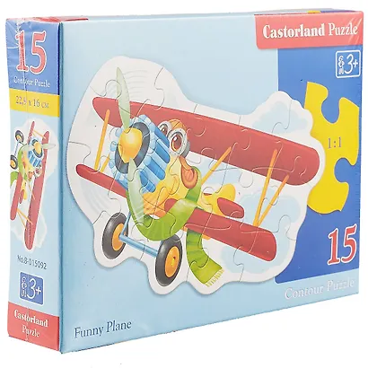 Пазл Castorland Забавный самолет 15 деталей Размер собранной картинки: 23*16,5 см. - фото 2
