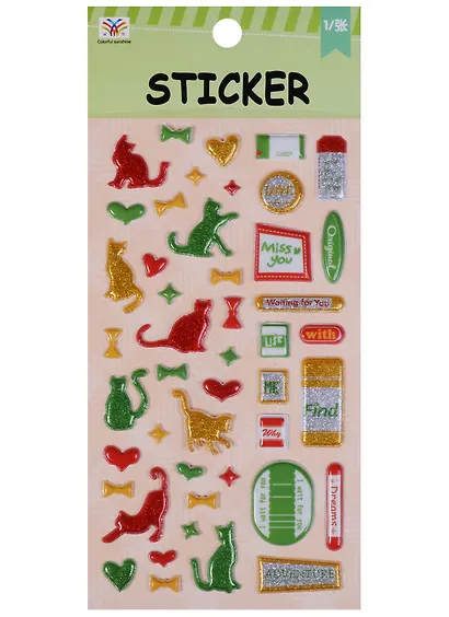 Наклейки 3D Кошки 2, Q-1518 - фото 1