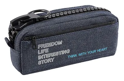 Пенал с большой молнией "Классика" 2 отделения, в ассортименте - фото 4