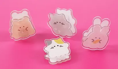 Зажимы для бумаг "Animals", 4 штуки, пластик, Yoi - фото 5