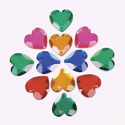 Стразы для творчества ОСТРОВ СОКРОВИЩ Сердце, цвета Ассорти 23*25мм, 30г 661213 - фото 4