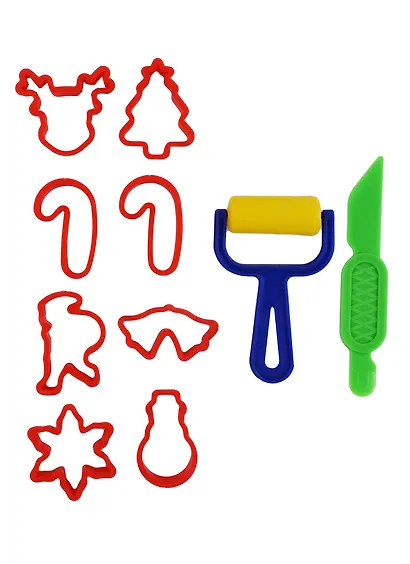 Набор формочек для лепки, Рождество, 10 элементов - фото 1