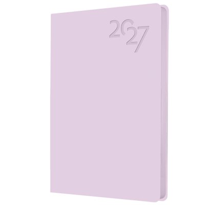 Ежедневник дат. 2027г. А6 176л "Soft Touch" нежный лавандовый, иск.кожа, интегр.переплет, тонир.блок, скругл.углы, ляссе, инд.уп - фото 1