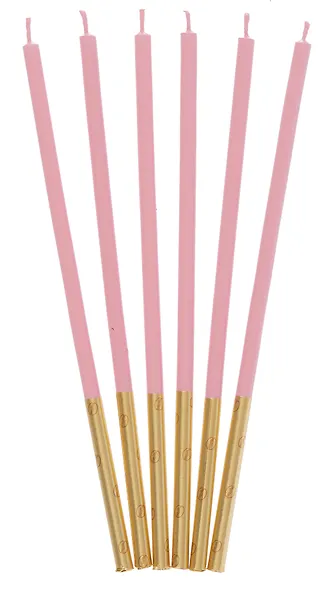 Набор свечей для торта Pink (розовые) (6шт) (15см) (12-7color-candle_13) - фото 3