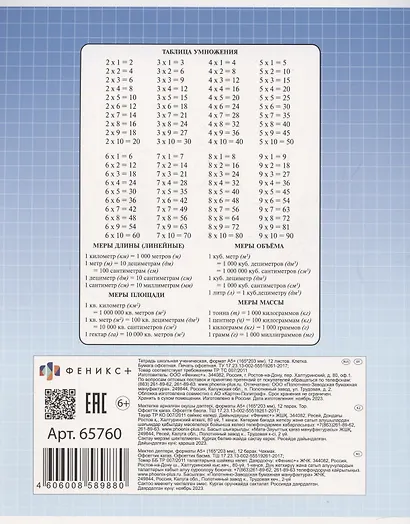 Тетрадь в клетку Феникс+, "Чиби", 12 листов, в ассортименте - фото 3