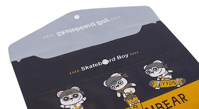 Папка-конверт А4 на кнопке "A cool bear" - фото 3