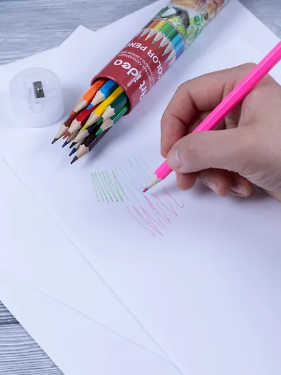 Карандаши цветные Art idea, 12 цветов с точилкой - фото 9