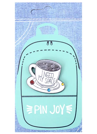 Значок Pin Joy Чашечка кофе I need my space (металл) (12-08599-939) - фото 1