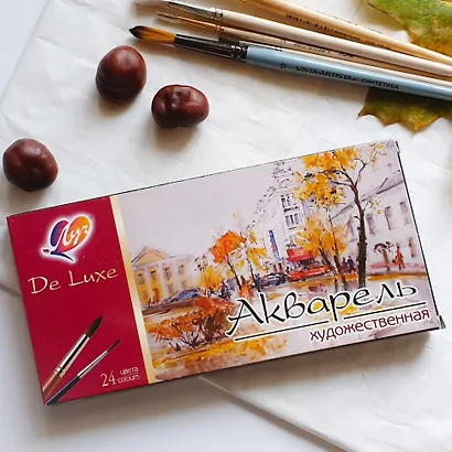 Акварельные краски «Люкс», 24 цвета - фото 5