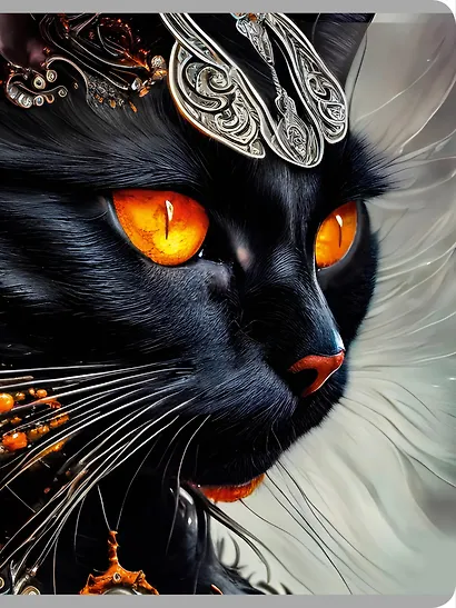 Тетрадь в клетку Listoff, "Фантастическая кошка", А4, 80 листов - фото 1