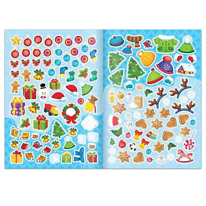 Книга 250 наклеек "Ждут зверята Новый год" - фото 4