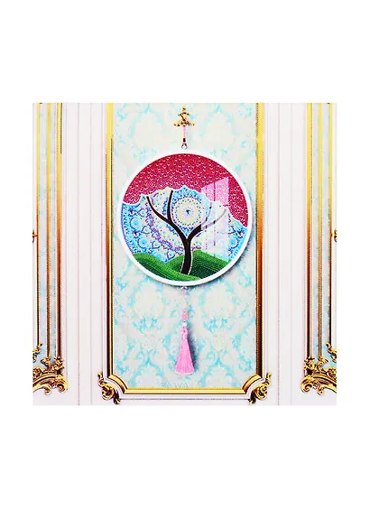 Алмазная мозаика с подрамником Дерево (YKH21) (кругл./d=24см) (с част. заполн.) (камни разн. форм) (16цв) (Рыжий Кот) (3+) (коробка) - фото 1