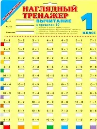 Математика. Вычитание в пределах 10. 1 класс - фото 1