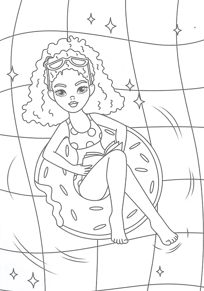 МОЯ РАСКРАСКА А4 чёрная. КЛАССНЫЕ ДЕВЧОНКИ - фото 2