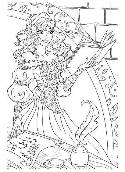 МАКСИ-РАСКРАСКА. ЧУДЕСНЫЕ ПРИНЦЕССЫ - фото 5