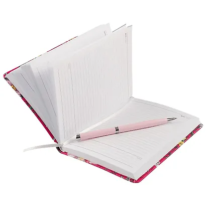 Ежедневник InFolio Butterfly малиновый, недатированный, А6+ - фото 4