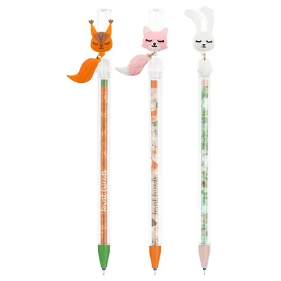 Ручка гелевая пиши-стирай синяя "Lovely animals" в ассортименте, Meshu - фото 2