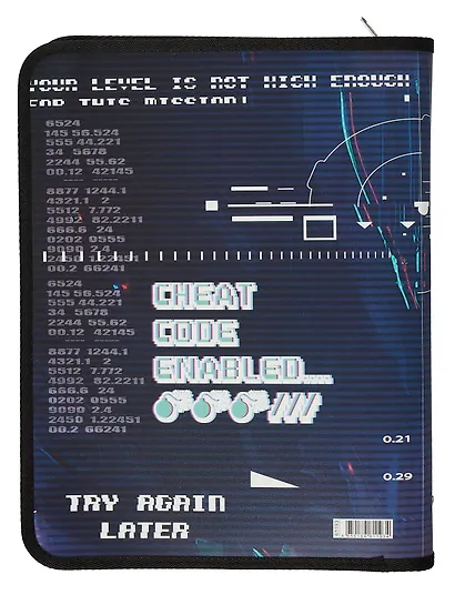 Папка для тетрадей A4+ "Cyber Game" молния с трех сторон, пластик, Erich Krause - фото 2