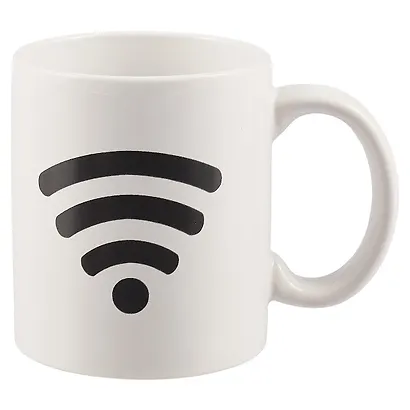 Кружкка-хамелеон белая Значок WI-FI(керамика)(330 мл) - фото 3