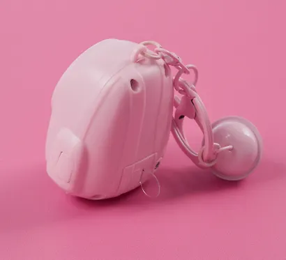 Брелок-фонарик Котик розовый (ПВХ) (5х4) - фото 6