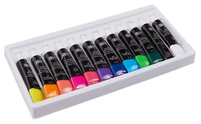 Краски акриловые 12 цветов, 12 мл, неоновые цвета - фото 4