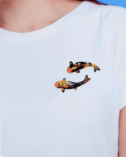 Набор для творчества. Вышивка на одежде "Рыбки Кои" - фото 2