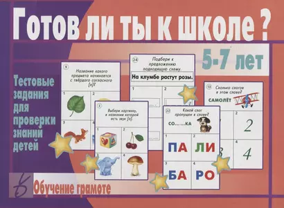 Готов ли ты к школе Обучение грамоте Тест. зад. для проверки знаний детей (5-7 л.) (ЗвК) (папка) - фото 1