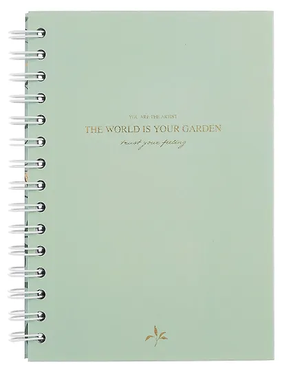 Тетрадь «Romance», 120 листов в клетку, светло-зеленый, твердый переплет, спираль - фото 1