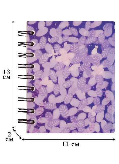 Записная книжка А6 100 листов линейка "The Flowers Whisper", на спирали - фото 3