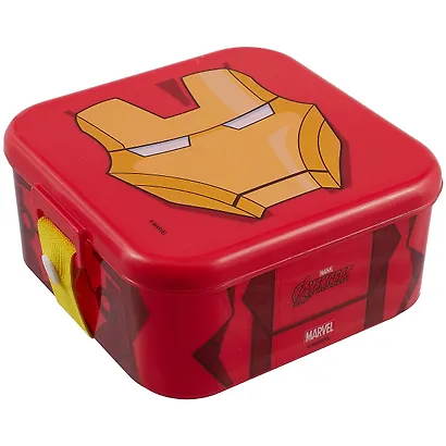 Ланч-бокс Мстители Железный человек (пластиковый) (14х14х7) - фото 1