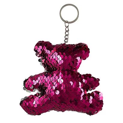 Брелок с пайетками Медвежонок (текстиль) - фото 2