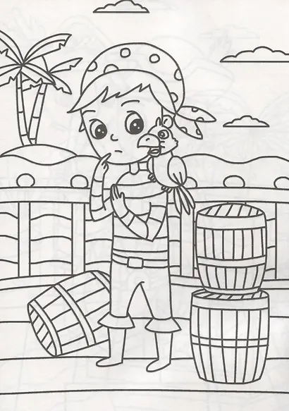 РАСКРАСКА А4 эконом. МАЛЕНЬКИЕ ПИРАТЫ - фото 5