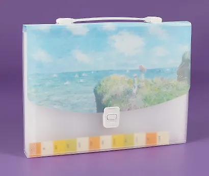 Портфель А4 12отд. "Клод Моне. Прогулка по скалам", ассорти - фото 4